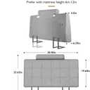 Twin Headboard with Headrest, Memory Foam Upholstered Headboard