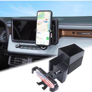 Aunginsy Car Hidden Screen Drawer Organizer with Phone Holder Compatible with Ford Maverick 2022-2024 Center Console Multimedia Display Right Side Panel Storage Box Truck Dash Cubby Insert Accessories