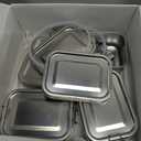 4 PCS Bento Boxes, 550 ML Stainless Steel Lunch Boxes, Food Storage Containers, Portable Metal Lunch Containers, Lockable Clips to Leak Proof, Reusable Dishwasher Safe Lunch Snack Boxes
