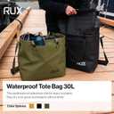 RUX 30L Waterproof Tote Bag (Bronze) - Durable, Weatherproof Utility Tote For Modular Storage - Rugged, Flexible, Seam-Sealed, Packable, And Perfect For Overlanding, Camping, And Van Life