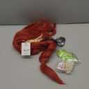 Wiggy Mermaid Red Braid Princess Wig and Crown Ears Accessories for Adult Women, 29.5'' Ultra Long Dark Red Braided Pre-styled Wig + Cap for Halloween Costume Party Cosplay