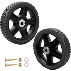 HQPASFY 7 Inch Lawn Mower Wheels 2 Pack 7" Push Lawn Mower Wheels with Bolts & Nuts kits Fit Most Standard Push Lawn Mowers Garden Trucks Garden Carts Generator Hand Trucks Lawn Tractors (7"1.5")