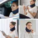 Neck Brace for Sleeping - Cervical Collar Relief Neck Pain and Neck Support Soft Foam Wraps Keep Vertebrae Stable for Relief of Cervical Spine Pressure for Women & Men (Blue, Small)