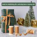 2 x AuroTrends Khaki Velvet Ribbon, 3/8" x 15Yd, 3 Rolls - Christmas Decoration