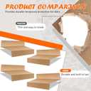 Geyoga 18 Pcs 1.58 x 2.83 ft Temporary Stair Protection Paper Roll Covering for Construction Renovation Stair Surface Protection Accessory (Wood Color)