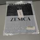 ZESICA Women's Summer Crochet Eyelet Short Sleeve Sweater Tops (M)