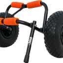 Pelican - Universal Canoe, Kayak & Stand Up Paddle SUP Cart Carrier - Fold Together Trolley with Wide Removable Inflatable Tires