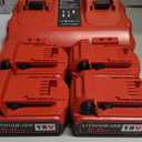 Upgraded 2Pack 18V 6.0Ah Batteries with Dual Charger Replacement for Milwaukee M-18 Battery