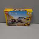 LEGO Creator 3 in 1 Flatbed Truck with Helicopter Toy, Transforms from Flatbed Truck Toy to Propeller Plane to Hot Rod and SUV Cars, Gift Idea for Boys and Girls Ages 7 Years Old and Up, 31146