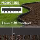 40"x10" Metal Landscape Edging, 6-Pack (20ft Total) Rustproof Galvanized Steel Garden Border, Lawn & Flower Bed Edging, Decorative Hammer-in Outdoor Landscaping Border for Yard, Pathways & Driveways