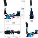 Racing Hydraulic Drift Handbrake Gear Lever W/Oil Tank Hydro E-Brake Rally 3/4 0.75Bar 3/8-24 Parking Adjustable Brake (Blue)