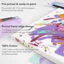 PHOENIX Long Stretched Canvas for Painting 10x20 Inch/6 Value Pack, 8 Oz Triple Primed 5/8 Inch Profile 100% Cotton White Blank Canvas, Rectangular Framed Canvas for Oil Acrylic & Pouring Art