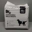 BV Dog Diapers Male Large (Waist 21-26in) Super Absorbent - 50 Count Disposable - Doggie Diapers with Wetness Indicator - Adjustable Male Dog Wraps - Ideal for Incontinence/Training