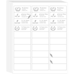 L LIKED 1" x 2-5/8" Printable Address Labels, 900 Customized Stickers - Laser/Inkjet Compatible, Self-Adhesive Mailing Labels for Envelopes (30 Sheets), Set of 3