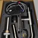 Bathroom Sink Faucet with Pull Down Sprayer, Brushed Nickel Single Handle Pull Out Faucet with Pop-Up Drain, 1 or 3 Hole Laundry Bar Basin Faucet with Deck Plate, KBL-7002BN-CL