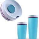Replacement Lid for Owala SmoothSip Slider 20oz & 12oz, Top Cover Compatible with Owala 24oz Coffee Tumbler, Coffee Travel Mugs Leakproof Accessories, BPA-Free (Blue-Purple)
