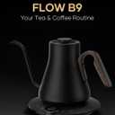 Cocinare FLOW B9 Gooseneck Electric Kettle, Precise Temperature Control for Pour-Over Coffee & Tea Brewing, Stainless Steel Interior, Rapid Heating for Boiling Water 0.9L (Goya Walnut)