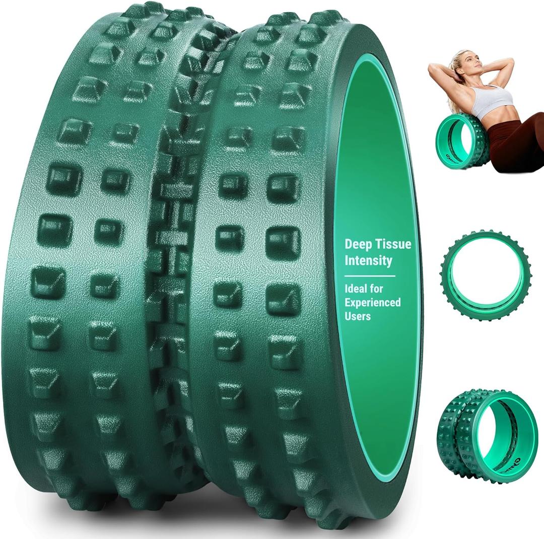 Back Roller for Back Pain Reliefn & Stretching, Deep Tissue Massage Roller Supports Up to 530 lbs / 240 kg, 5.5''-7.5'' Curved Foam Roller for Home Physical Stretching