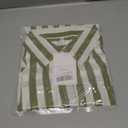 Summer Tops for Women Striped Button Down Shirts Collar Guaze Shirt Trendy Vacation Work Linen Blouse (M)