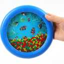 Musfunny Ocean Drum Wave Bead Drum Gentle Sea Sound Music Gift Musical Educational Sea Sound Drum Tool for Kid Child Baby (Blue)