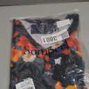 Sampeel Women's Floral Shirt Black and Orange XL