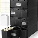 Homthy Trading Card Storage Box, Includes 12 Pack with 50 Card Dividers, Cardboard Trading Storage Organizer Collectible Box with Labels Fit for MTG TCG and Sport Cards