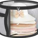 Oversized Clear Hat-Organizer Bag for Travel and Storage, Large Capacity Caps Cowboy Hat-Storage for Closet With Handles, Hat Box Storage for Women & Men (Grey)