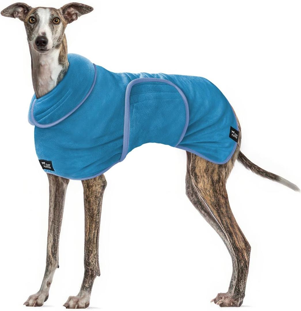 Tuff Pupper Fast Drying Dog Bath Robe | 800 GSM Plush Dog Towel Bathrobe/Dressing Gown | Super Absorbent Pet/Puppy Bathrobe | Adjustable Hood & Belly Strap | Super Soft | Fast Drying (XXL, Blue) Tuff Pupper Fast Drying Dog Bath Robe | 800 GSM Plush Dog Towel Bathrobe/Dressing Gown | Super Absorbent Pet/Puppy Bathrobe | Adjustable Hood & Belly Strap | Super Soft | Fast Drying (XXL, Blue)