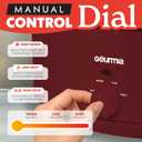 Gourmia Slow Cooker – 7 Quart, Manual Controls, Removable Stoneware, Red