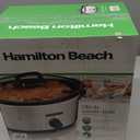 Hamilton Beach 6-Quart Slow Cooker with 3 Cooking Settings, Dishwasher-Safe Stoneware Crock & Glass Lid, Silver (33665G)