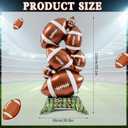 THAWAY 2 Pcs Football Party Decorations - 5 ft Giant Self Standing Foil Football Balloons with Green Field Base for Football Party Favors Sports Themed Party Decorations Game Day Celebration