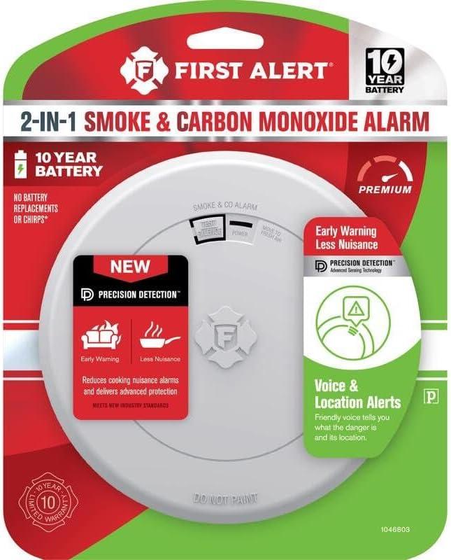 First Alert 10 Year Battery-Powered Photoelectric Smoke and Carbon Monoxide Detector