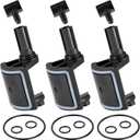 Replacement 4720 Diverter Valve 3-Pack with O-Rings Repair Kit Works with 1.5" and 2" Diverter Valves Compatible with 2 & 3 Port Gray Pool Spa Valves Durable Seals & Easy Install
