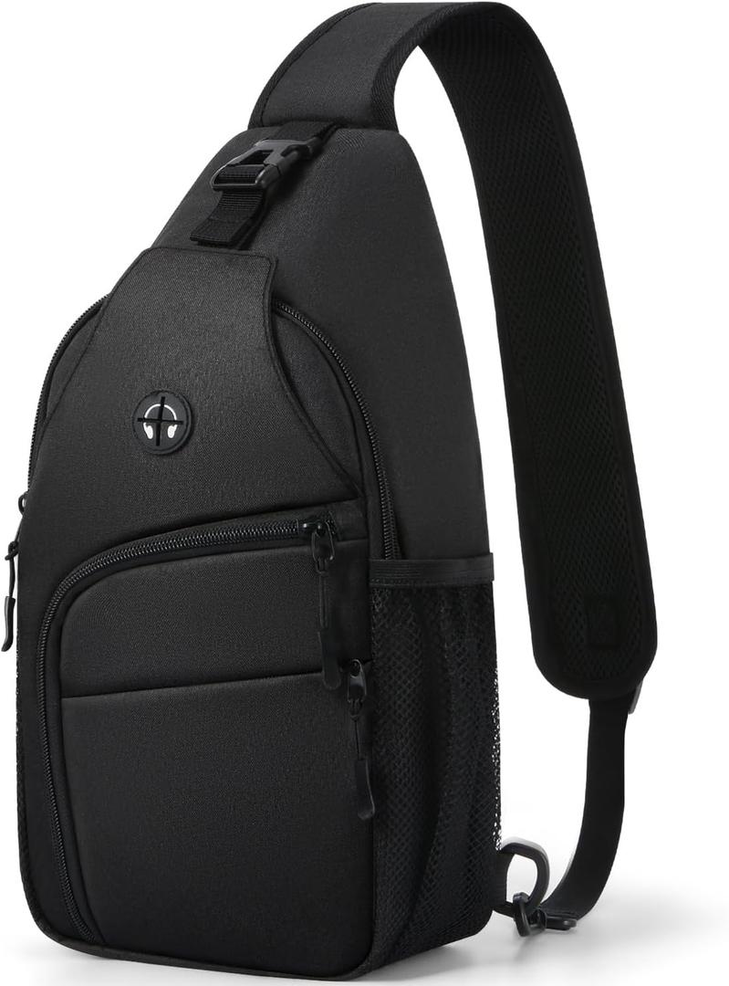 Tuwubi Crossbody Bags for Women Trendy,Sling Bag for Men with Adjustable Shoulder,Travel Essentials Backpack for Traveling (Large, Black)
