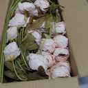 8 Pcs Faux Silk Peony - Artificial Peonies Stems Fake Silk Peony Branches Real Look for Vase DIY Flower Arrangements Home Living Room Kitchen Office Wedding Table Decor - Blush Pink