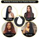 NISEYO Kinky Straight Crochet Hair Bundles 14 Inch Kinky-yaki Bone Straight Braiding Hair Pre-Stretched Vixen Crochet Braids Soft Synthetic Yaki Texture Extension for Women (30#, 4 Bundles)