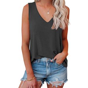 ATHLETIC WORKS Top for Women V Neck Summer Sleeveless T Shirt Tunic Casual Loose Fit Blouses XL/XG (16-18)