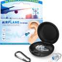 Ear Plugs for Airplane Pressure Relief & Prevent Ear Pain - Flying Travel Essentials - Comfortable Reusable Plane Earplugs for Adult/Kids 12+ with Small Ear-canals, 25dB Noise Reduction, BU (Blue)