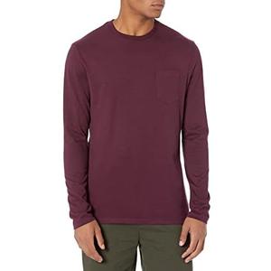 Amazon Essentials Men's Slim-Fit Long Sleeve T-Shirt (S, Burgundy)