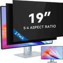 [2-Pack] 19 Inch Computer Privacy Screen Filter for 5:4 Widescreen Monitor, IPROKKO Removable 19inch Anti Blue Light Glare Privacy Shield, Anti Spy Security Protector for Hp Dell Asus Acer Samsung