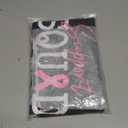 Pink Ribbon Shirts for Women Breast Cancer Awareness Tshirts Ribbon Graphic Print Tee Inspirational Breast Cancer Tops (X-Large, Grey)