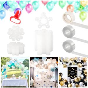 Tinabless Balloon Connectors for Decor Balloons Arch - Birthday, Wedding, Baby Shower Party Decorations(Balloons Decorating Strip Kit for Garland)
