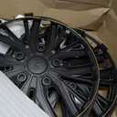 17 Inch Gloss Silver Sporty 10-Spoke Design Universal Wheel Covers Hubcaps for Steel Wheels, Set of 4, Patented Adjustable Snap-On Design, Tool-Free Install