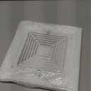 Baquler 1 Pc 9.6 x 9.6'' Exhaust Bathroom Fan Cover with Springs Square Ceiling or Wall Mounted Ceiling Grill Vent Fan Fits Models 663 670 671 675 688 689 Ventilation Cover Replacement Accessories