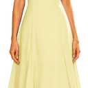 RIHOAS Wedding Guest Dresses for Women Chiffon Sleeveless Midi Dress | Chiffon,Corset,Spaghetti Strap,A-Line,Formal,Elegant,Bridesmaid,Semi Formal,Party,Cocktail,Prom,Summer,Fall 2026 (Yellow, S)