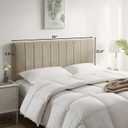 Nestl Upholstered Twin Headboard - Easy Assemble Channel Stitched Headboard Twin Size - Wall Mounted Headboards with 3D Soundproof Wall Panels Peel & Stick Floating Headboards, Linen