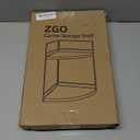 ZGO 2-Tier Bathroom Counter Organizer, Corner and Makeup Organizer for Vanity and Kitchen Counter, Perfume Organizer (Black)