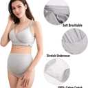 5 x Mama Cotton Women's Over The Bump Maternity Briefs, High Waist, Cotton, Adjustable Waistband, Multi-Pack (XL)
