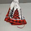 DISENB Christmas Tree Skirt 48 Inch, Red and Black Buffalo Plaid Xmas Tree Skirt, Winter Christmas Tree Mat for Home Party Holiday Indoor Outdoor Decorations