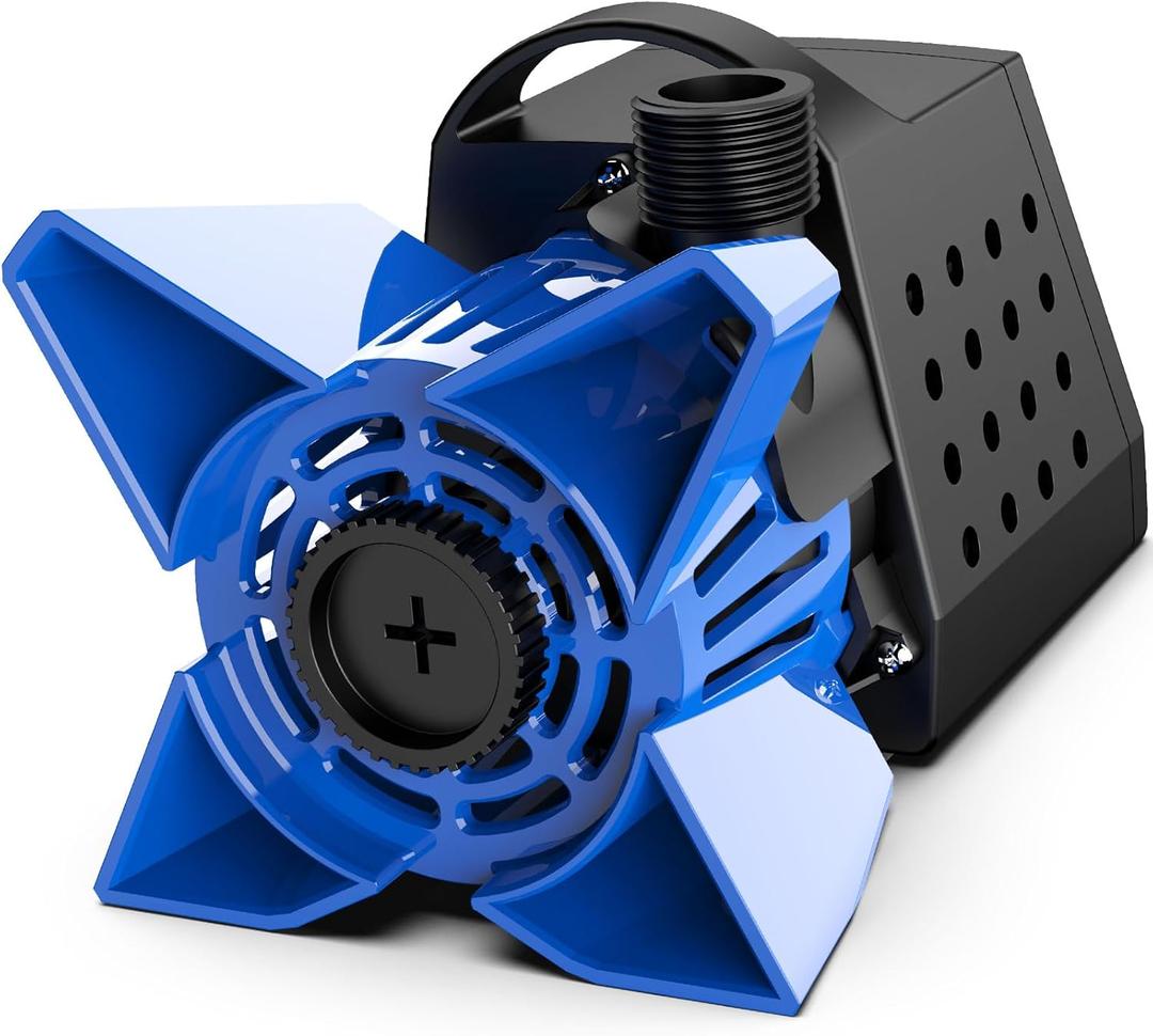 Pond Pump, 3500 GPH 200 W Submersible Water Pump with 2 Hose Adapters, 33 FT Power Cord, Check Valve, Filter Bag for Outdoor, Garden Ponds, Waterfalls, Fountains, Blue Pond Pump, 3500 GPH 200 W Submersible Water Pump with 2 Hose Adapters, 33 FT Power Cord, Check Valve, Filter Bag for Outdoor, Garden Ponds, Waterfalls, Fountains, Blue